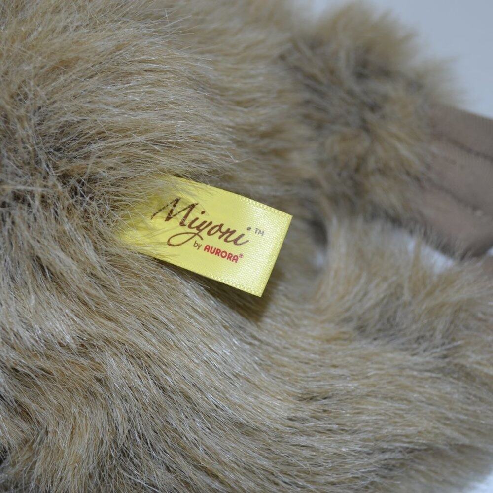 Miyoni by Aurora Sloth plush brown faux fur Stuffed Animal - Picture 7 of 13